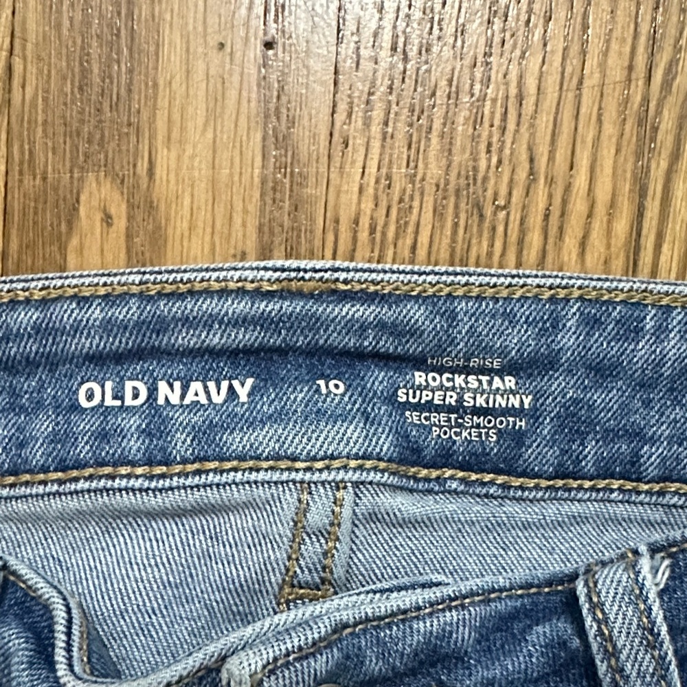 Distressed Blue Women's Jeans - Picture 2 of 3